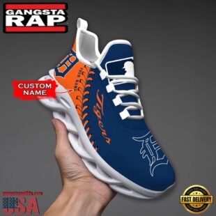 MLB Detroit Tigers Unique Design Custom Name Max Soul Shoes Running Sneakers