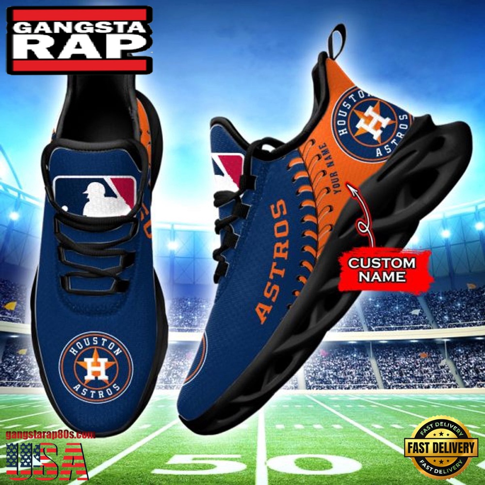 MLB Houston Astros Unique Design Custom Name Max Soul Shoes Running Sneakers MLB Houston Astros Unique Design Custom Name Max Soul Shoes Running Sneakers