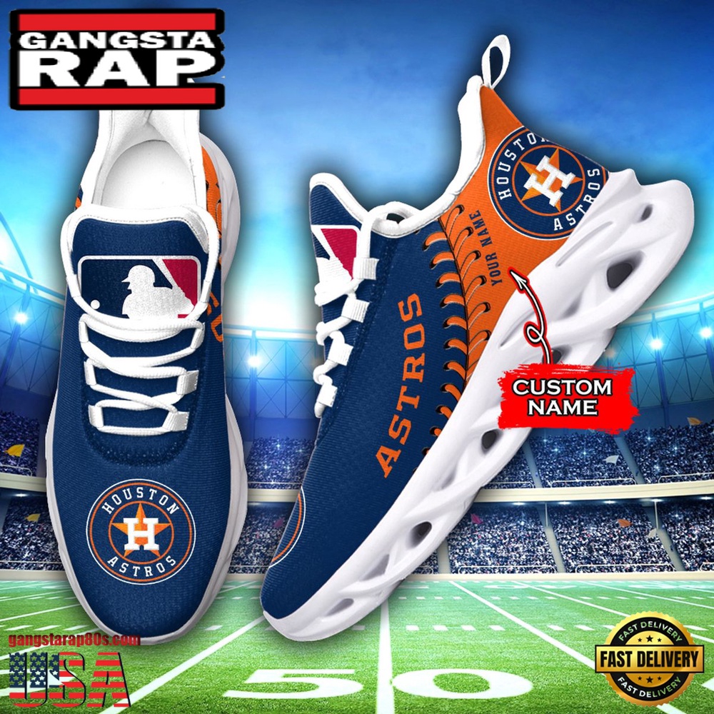 MLB Houston Astros Unique Design Custom Name Max Soul Shoes Running Sneakers MLB Houston Astros Unique Design Custom Name Max Soul Shoes Running Sneakers