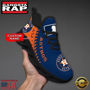 MLB Houston Astros Unique Design Custom Name Max Soul Shoes Running Sneakers