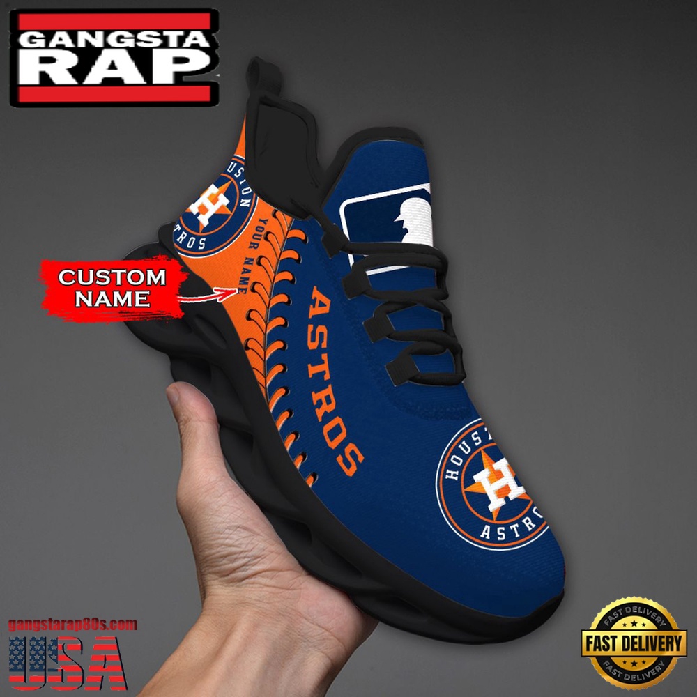 MLB Houston Astros Unique Design Custom Name Max Soul Shoes Running Sneakers MLB Houston Astros Unique Design Custom Name Max Soul Shoes Running Sneakers