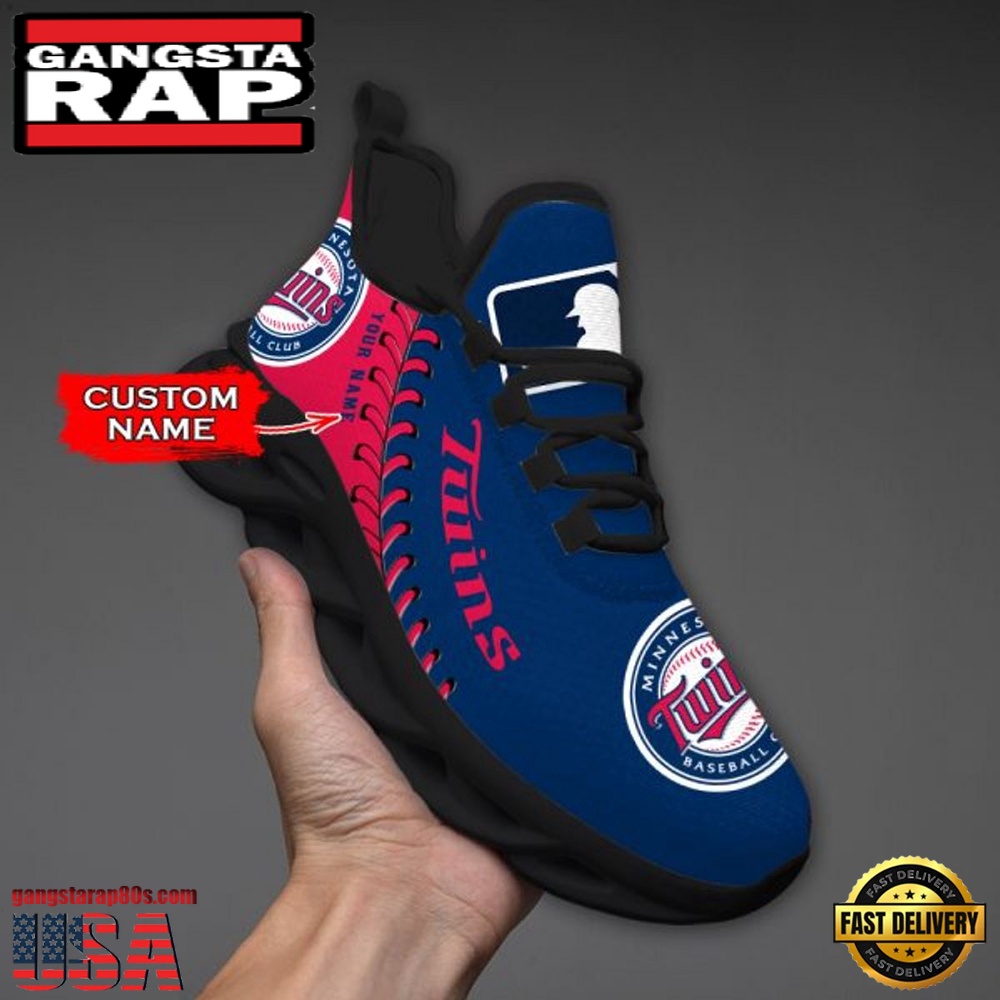 MLB Minnesota Twins Unique Design Custom Name Max Soul Shoes Running Sneakers MLB Minnesota Twins Unique Design Custom Name Max Soul Shoes Running Sneakers