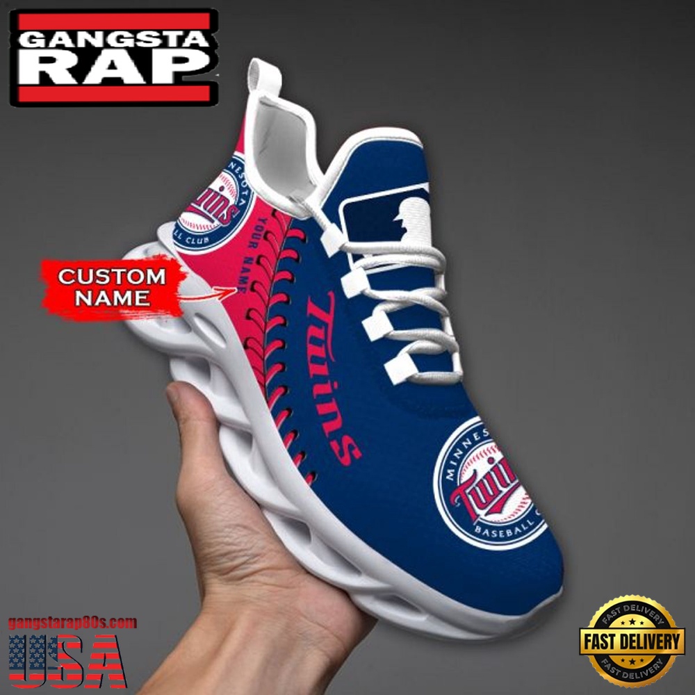 MLB Minnesota Twins Unique Design Custom Name Max Soul Shoes Running Sneakers MLB Minnesota Twins Unique Design Custom Name Max Soul Shoes Running Sneakers