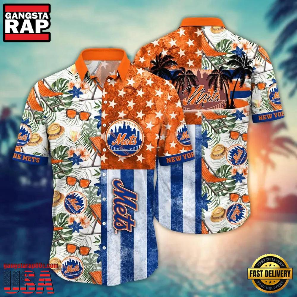MLB New York Mets Flower Design Hawaiian Shirts For Men Women MLB New York Mets Flower Design Hawaiian Shirts For Men Women