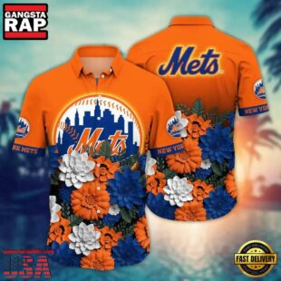 MLB New York Mets Flower Palm Tree Summer Hawaiian Shirts