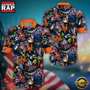 MLB New York Mets Flower Tropical New Hawaiian Shirts
