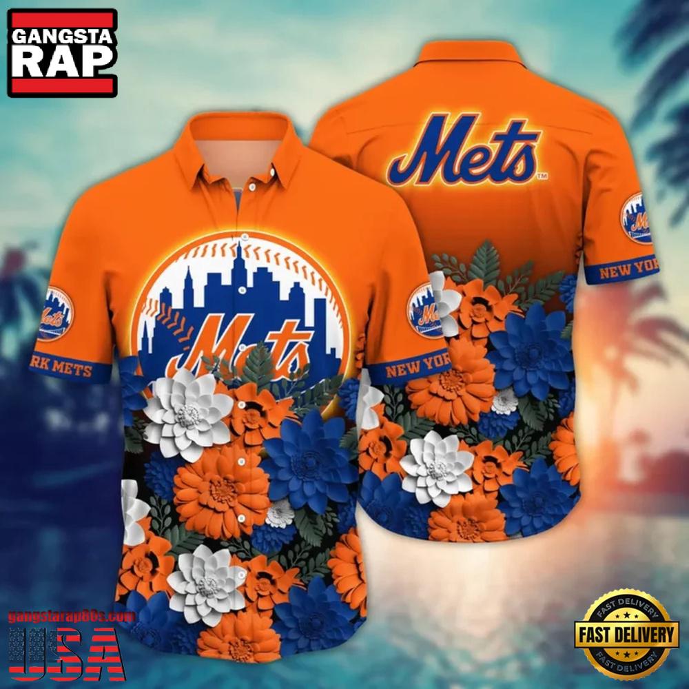 MLB New York Mets Island Blooms Hawaiian Shirt For Men Women MLB New York Mets Island Blooms Hawaiian Shirt For Men Women