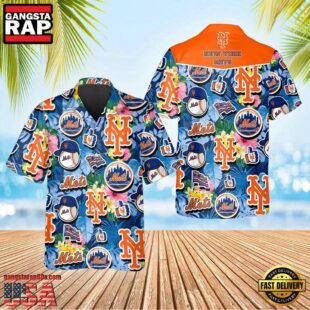 MLB New York Mets Ocean Breeze Hawaiian Shirt