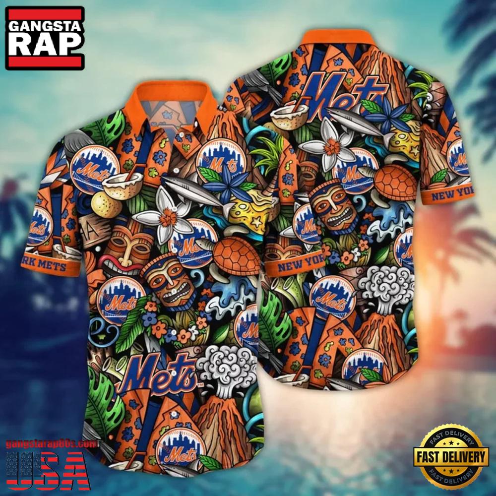 MLB New York Mets Tropic Teal Hawaiian Shirt For Men Women MLB New York Mets Tropic Teal Hawaiian Shirt For Men Women