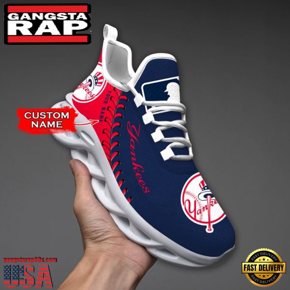 MLB New York Yankees Unique Design Custom Name Max Soul Shoes Running Sneakers MLB New York Yankees Unique Design Custom Name Max Soul Shoes Running Sneakers