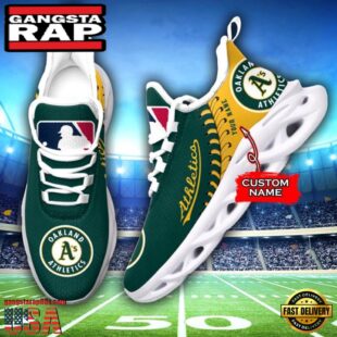MLB Oakland Athletics Unique Design Custom Name Max Soul Shoes Running Sneakers