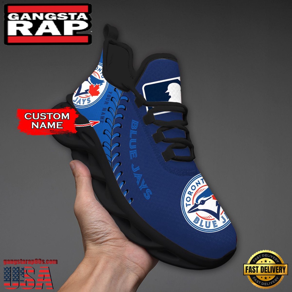 MLB oronto Blue Jays Unique Design Custom Name Max Soul Shoes Running Sneakers MLB oronto Blue Jays Unique Design Custom Name Max Soul Shoes Running Sneakers