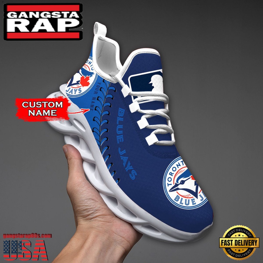 MLB oronto Blue Jays Unique Design Custom Name Max Soul Shoes Running Sneakers MLB oronto Blue Jays Unique Design Custom Name Max Soul Shoes Running Sneakers