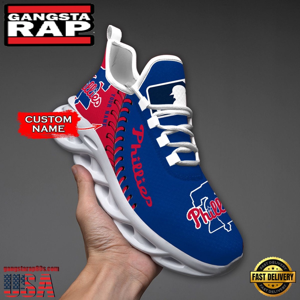 MLB Philadelphia Phillies Unique Design Custom Name Max Soul Shoes Running Sneakers MLB Philadelphia Phillies Unique Design Custom Name Max Soul Shoes Running Sneakers