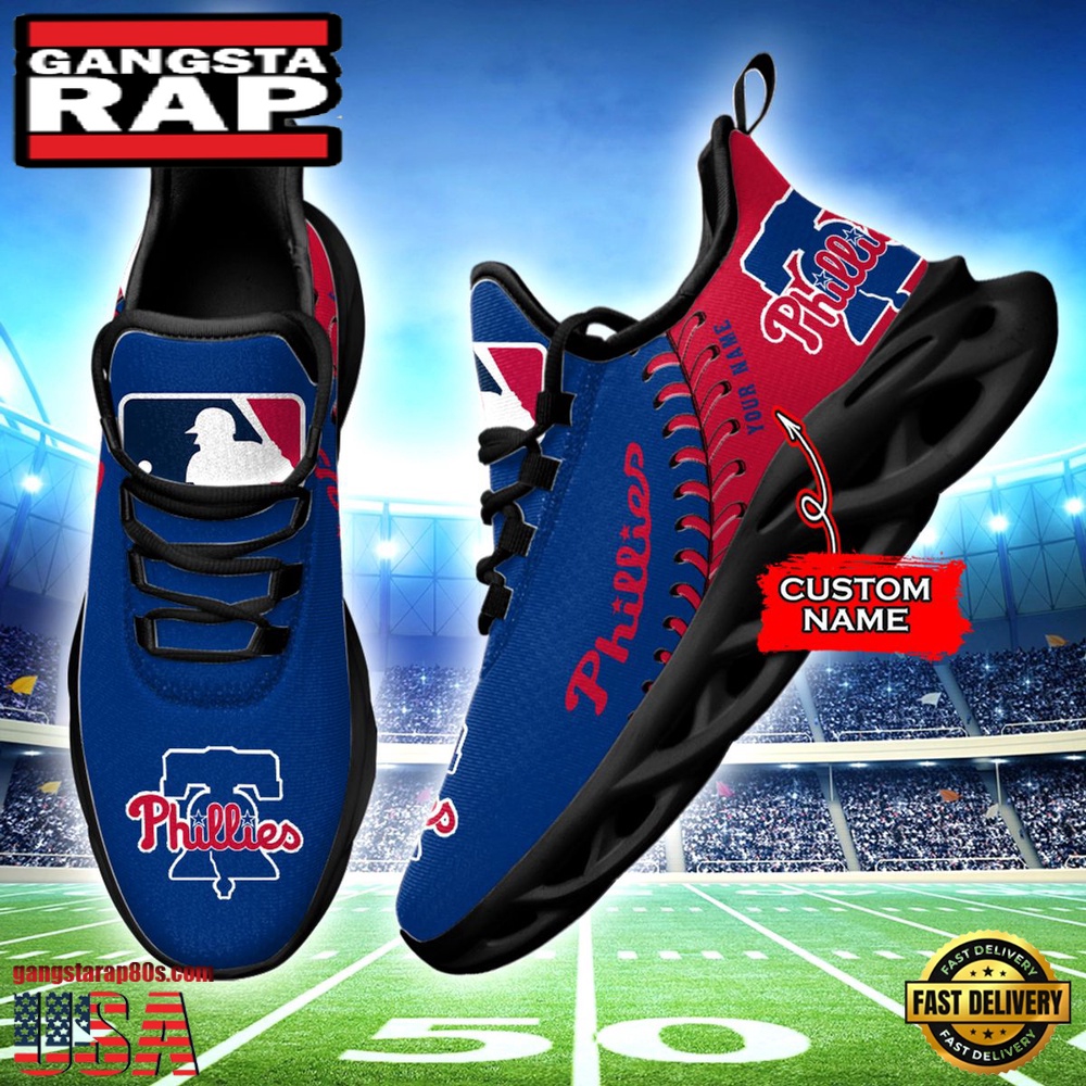 MLB Philadelphia Phillies Unique Design Custom Name Max Soul Shoes Running Sneakers MLB Philadelphia Phillies Unique Design Custom Name Max Soul Shoes Running Sneakers