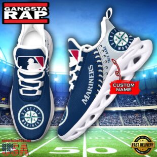 MLB Seattle Mariners Unique Design Custom Name Max Soul Shoes Running Sneakers