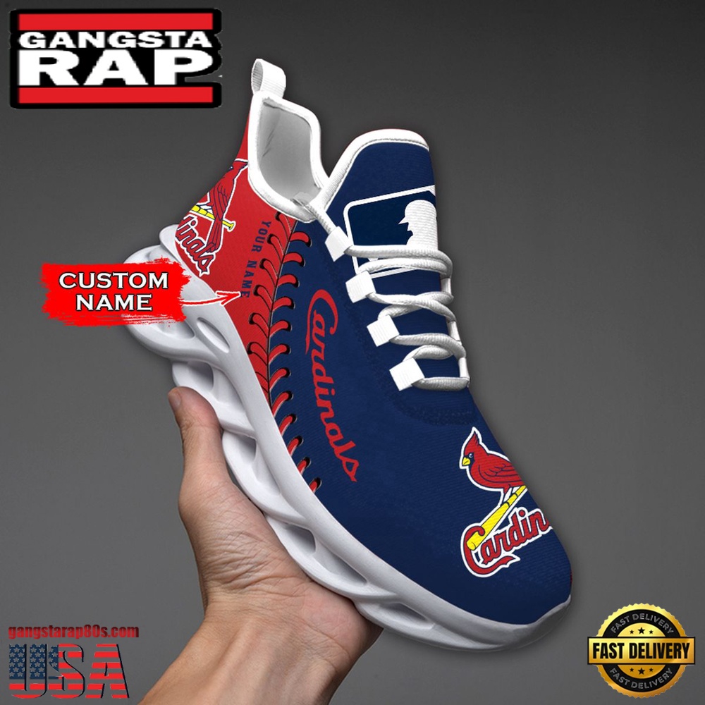 MLB St Louis Cardinals Unique Design Custom Name Max Soul Shoes Running Sneakers MLB St Louis Cardinals Unique Design Custom Name Max Soul Shoes Running Sneakers