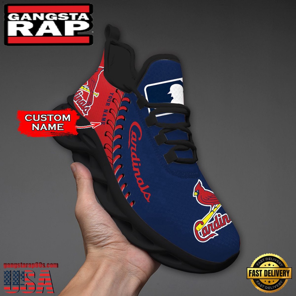 MLB St Louis Cardinals Unique Design Custom Name Max Soul Shoes Running Sneakers MLB St Louis Cardinals Unique Design Custom Name Max Soul Shoes Running Sneakers