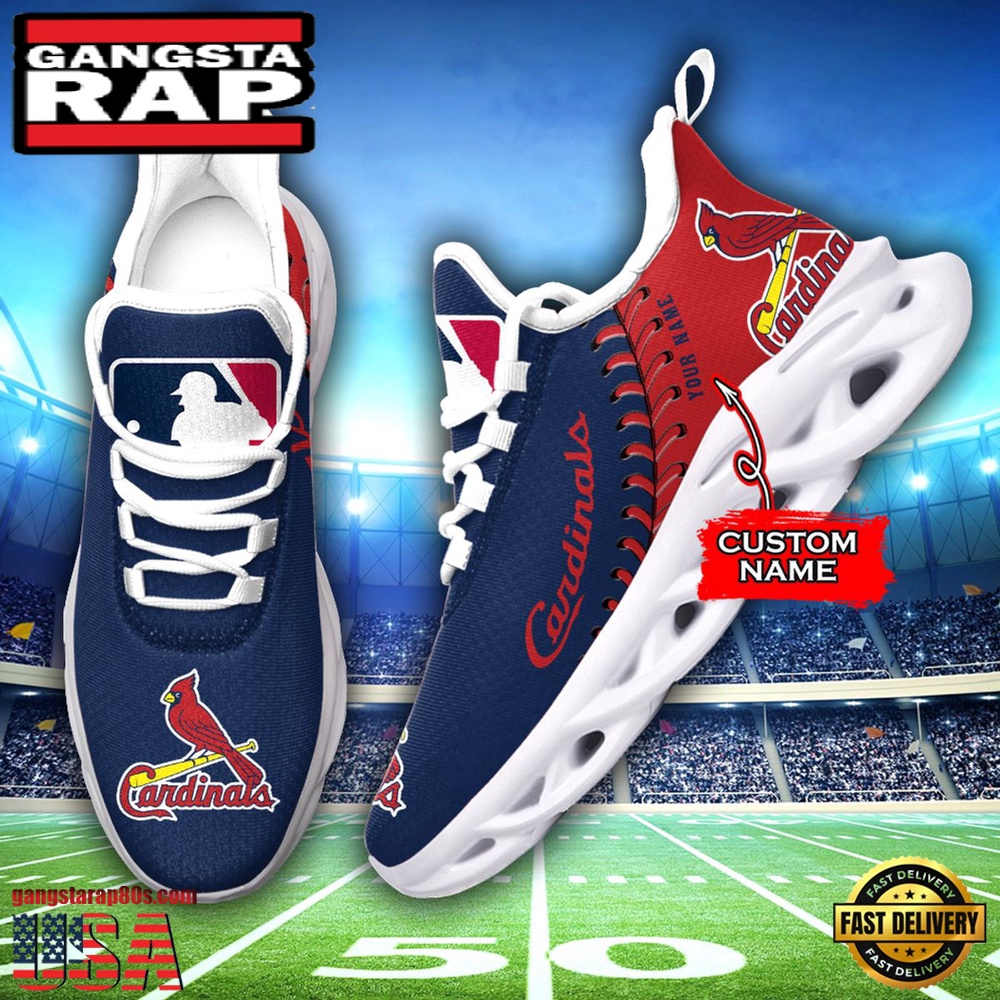 MLB St Louis Cardinals Unique Design Custom Name Max Soul Shoes Running Sneakers MLB St Louis Cardinals Unique Design Custom Name Max Soul Shoes Running Sneakers