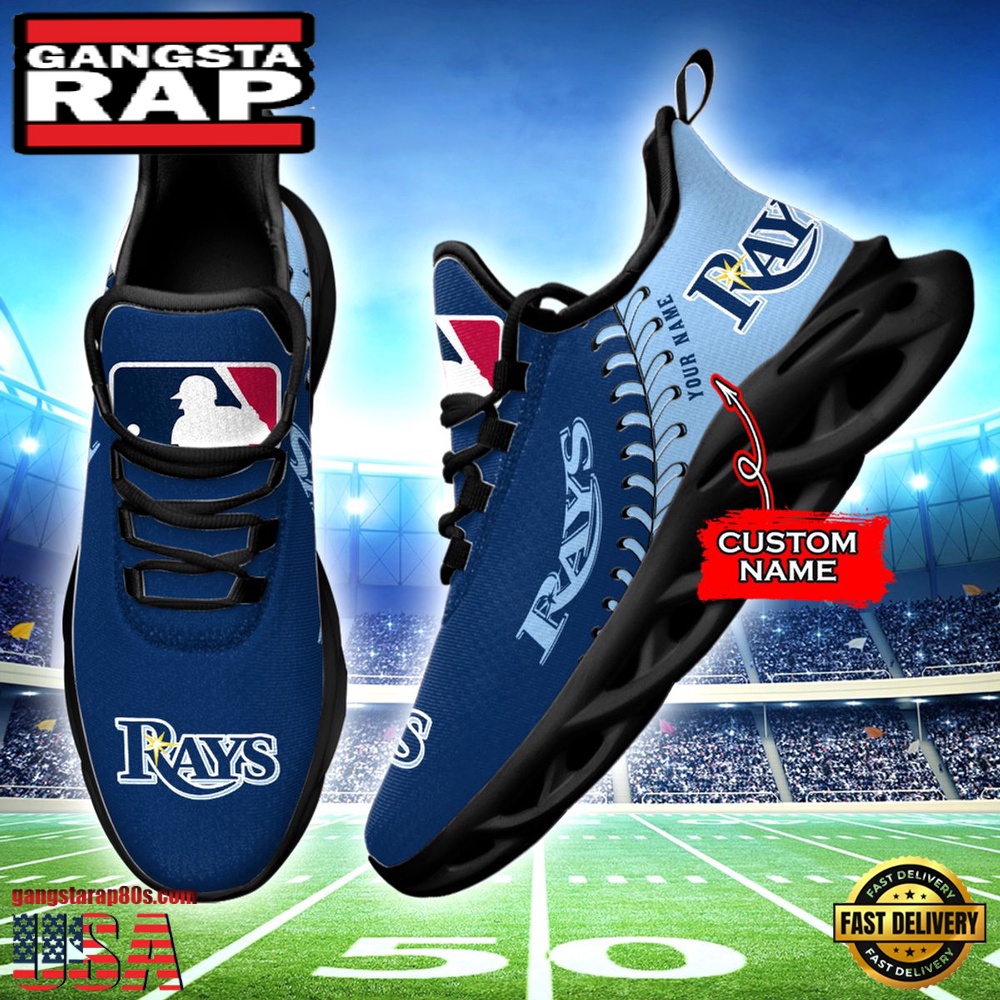 MLB St Tampa Bay Rays Unique Design Custom Name Max Soul Shoes Running Sneakers MLB St Tampa Bay Rays Unique Design Custom Name Max Soul Shoes Running Sneakers