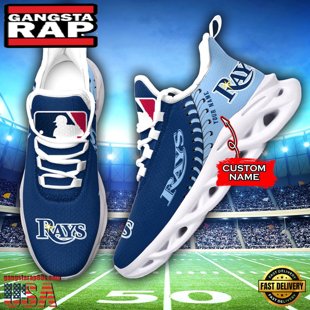 MLB St Tampa Bay Rays Unique Design Custom Name Max Soul Shoes Running Sneakers MLB St Tampa Bay Rays Unique Design Custom Name Max Soul Shoes Running Sneakers