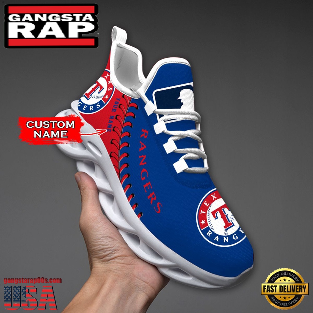 MLB Texas Rangers Unique Design Custom Name Max Soul Shoes Running Sneakers MLB Texas Rangers Unique Design Custom Name Max Soul Shoes Running Sneakers