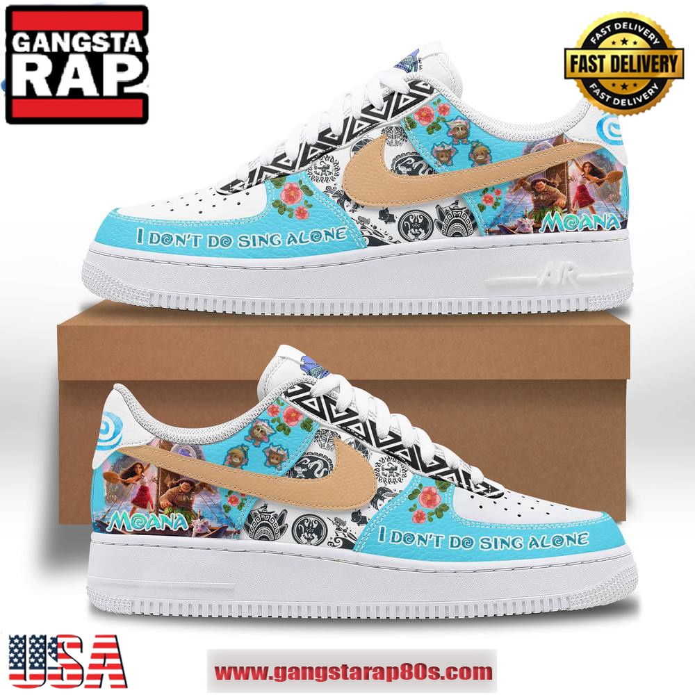 Moana 2 I Don't Do Sing Alone Limited Edition Air Force 1 Running Sneakers Shoes Moana 2 I Don't Do Sing Alone Limited Edition Air Force 1 Running Sneakers Shoes