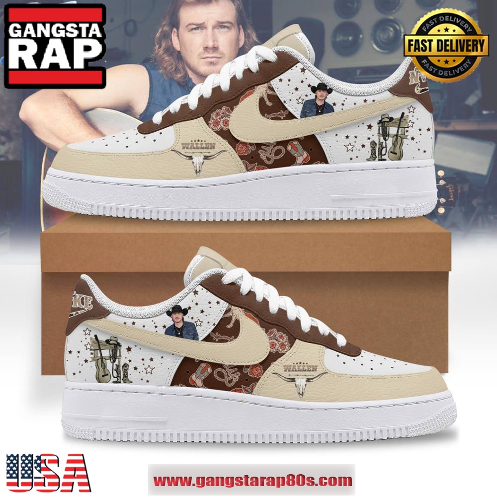 Morgan Wallen Cowboy Limited Edition Air Force 1 Running Sneakers Shoes Morgan Wallen Cowboy Limited Edition Air Force 1 Running Sneakers Shoes