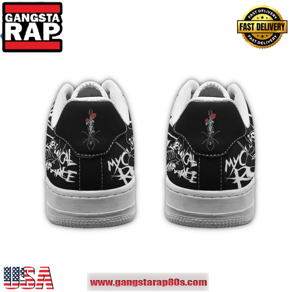 My Chemical Romance Rose Special Edition Air Force 1 Running Sneakers Shoes My Chemical Romance Rose Special Edition Air Force 1 Running Sneakers Shoes