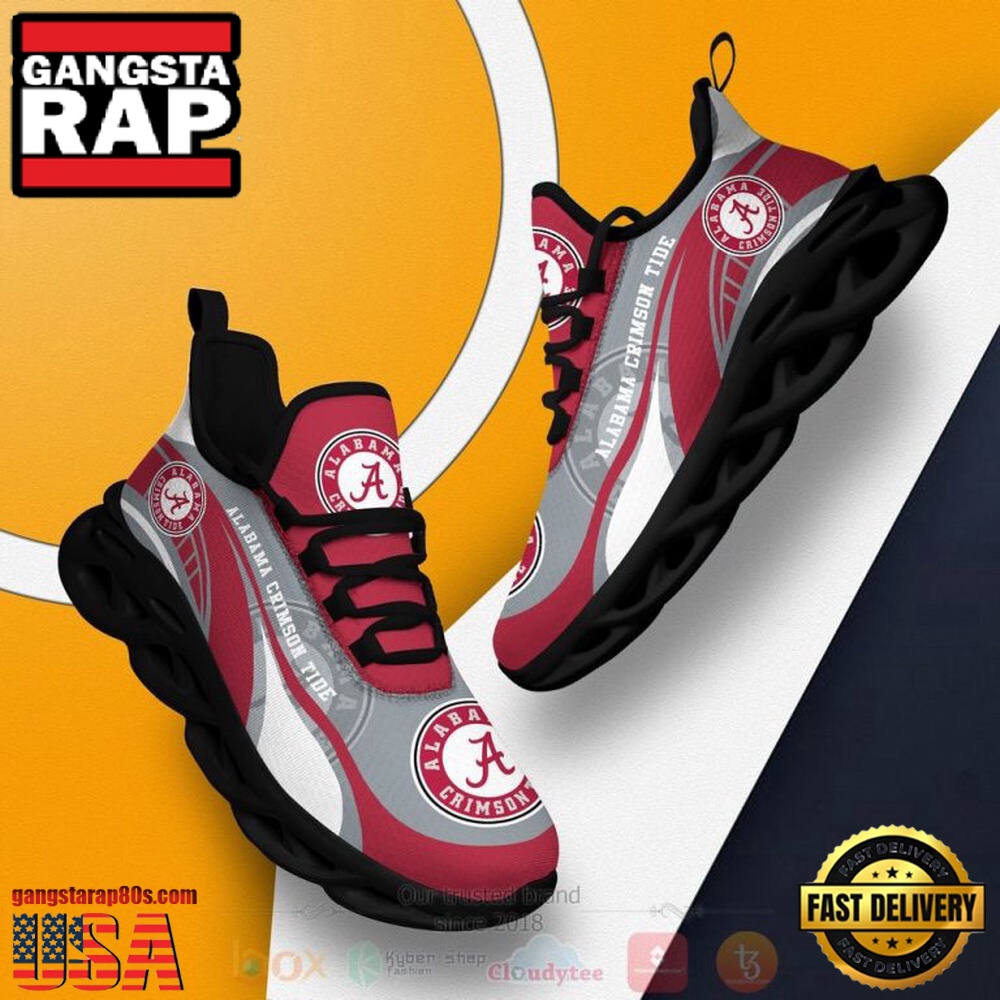 NCAA Alabama Crimson Tide Football Clunky Unique Design Max Soul Shoes Running Sneakers NCAA Alabama Crimson Tide Football Clunky Unique Design Max Soul Shoes Running Sneakers