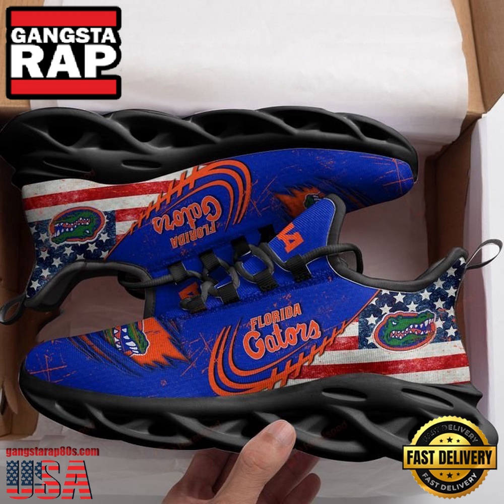 NCAA America Flag Florida Gators Unique Design Max Soul Shoes Running Sneakers NCAA America Flag Florida Gators Unique Design Max Soul Shoes Running Sneakers