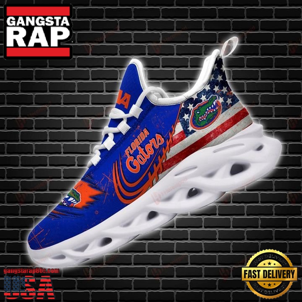 NCAA America Flag Florida Gators Unique Design Max Soul Shoes Running Sneakers NCAA America Flag Florida Gators Unique Design Max Soul Shoes Running Sneakers