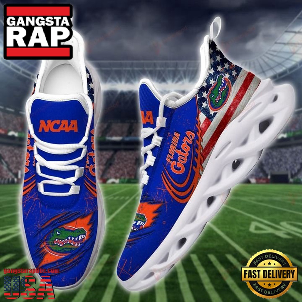 NCAA America Flag Florida Gators Unique Design Max Soul Shoes Running Sneakers NCAA America Flag Florida Gators Unique Design Max Soul Shoes Running Sneakers