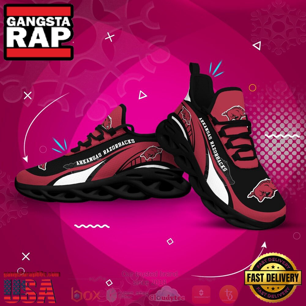 NCAA Arkansas Razorbacks Football Clunky Unique Design Max Soul Shoes Running Sneakers NCAA Arkansas Razorbacks Football Clunky Unique Design Max Soul Shoes Running Sneakers