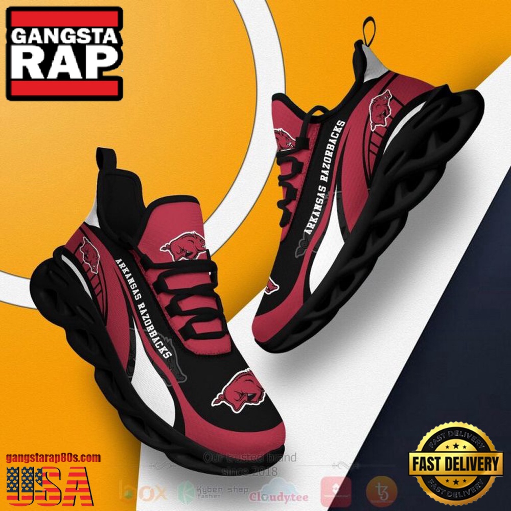 NCAA Arkansas Razorbacks Football Clunky Unique Design Max Soul Shoes Running Sneakers NCAA Arkansas Razorbacks Football Clunky Unique Design Max Soul Shoes Running Sneakers