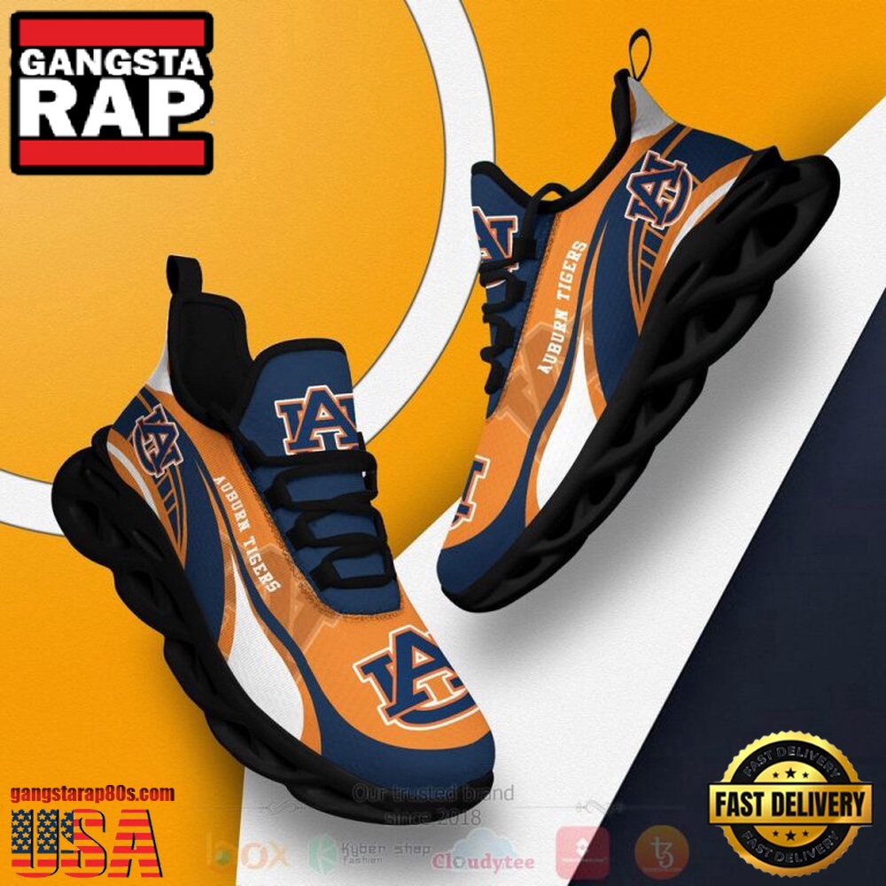 NCAA Auburn Tigers Football Clunky Unique Design Max Soul Shoes Running Sneakers NCAA Auburn Tigers Football Clunky Unique Design Max Soul Shoes Running Sneakers
