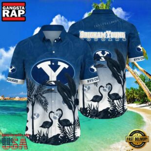 NCAA Byu Cougars Flower Hawaiian Shirt 3D Shirt, Byu Cougars Father's Day Gifts