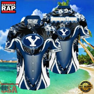 NCAA Byu Cougars Flower Hawaiian Shirt 3D Shirt, Byu Cougars Holiday Gifts