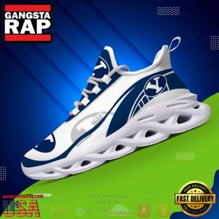 NCAA Byu Cougars Football Clunky Unique Design Max Soul Shoes Running Sneakers
