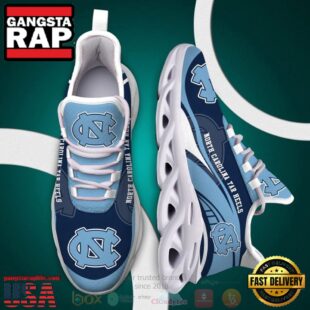NCAA Carolina Tar Heels Football Clunky Unique Design Max Soul Shoes Running Sneakers