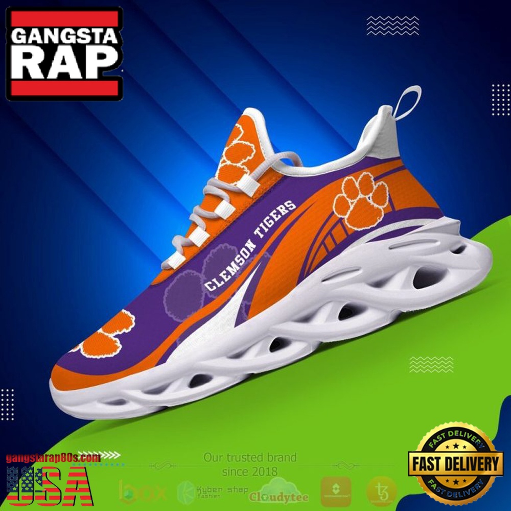 NCAA Clemson Tigers Football Clunky Unique Design Max Soul Shoes Running Sneakers NCAA Clemson Tigers Football Clunky Unique Design Max Soul Shoes Running Sneakers