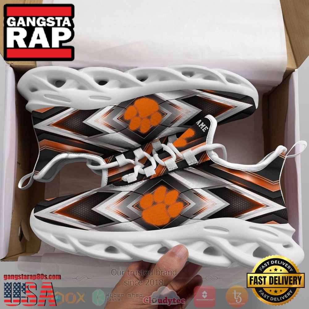 NCAA Clemson Tigers Football Team Custom Name Clunky Unique Design Max Soul Shoes Running Sneakers NCAA Clemson Tigers Football Team Custom Name Clunky Unique Design Max Soul Shoes Running Sneakers