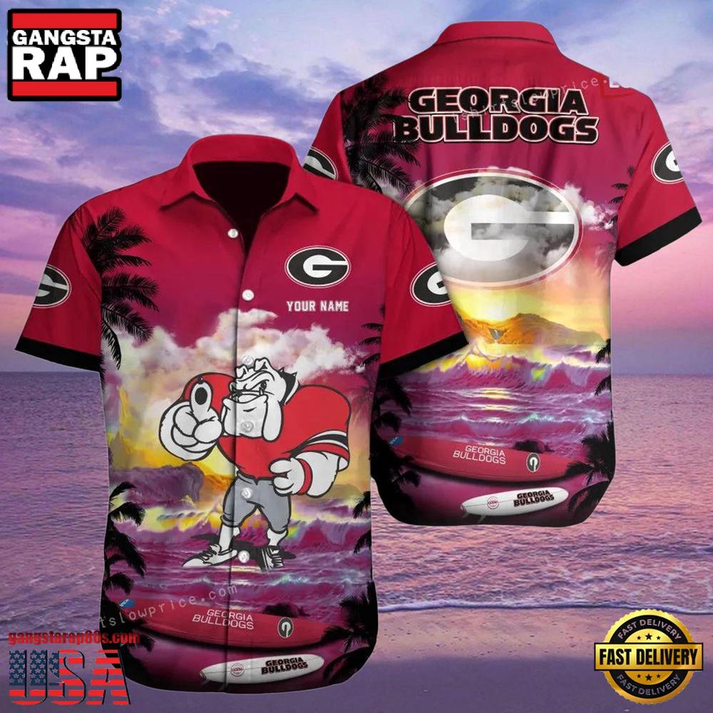 NCAA Custom Georgia Bulldogs Style Hot Trending Summer Aloha Hawaiian Shirt NCAA Custom Georgia Bulldogs Style Hot Trending Summer Aloha Hawaiian Shirt