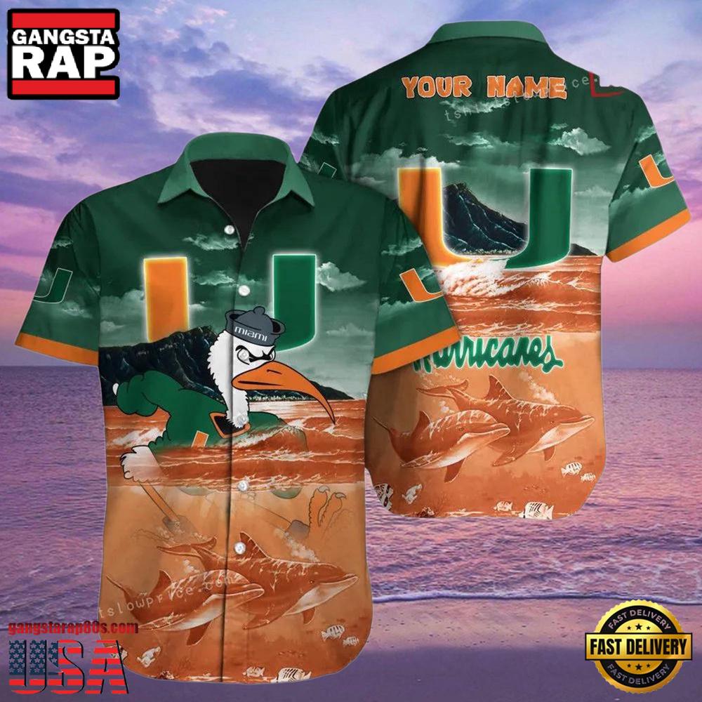 NCAA Custom Miami Hurricanes Style Hot Trending Summer Aloha Hawaiian Shirt NCAA Custom Miami Hurricanes Style Hot Trending Summer Aloha Hawaiian Shirt