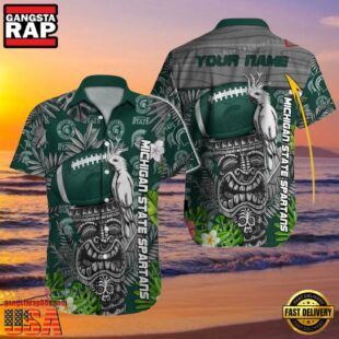 NCAA Custom Michigan State Spartans Style Hot Trending Summer Aloha Hawaiian Shirt Outfit.jpg