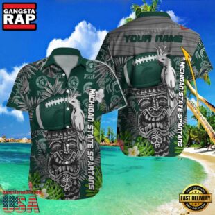 NCAA Custom Michigan State Spartans Style Hot Trending Summer Aloha Hawaiian Shirt Outfit.jpg