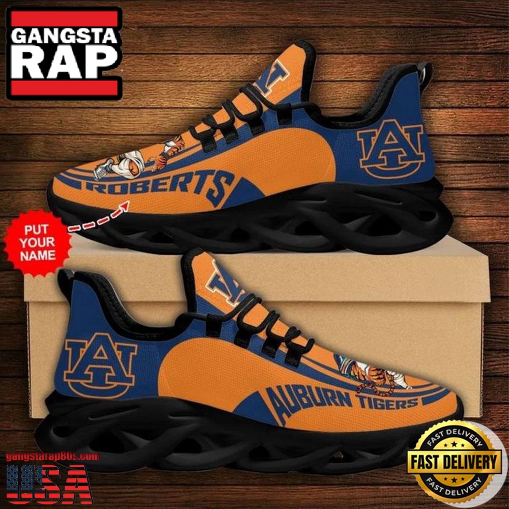 NCAA Custom Name Auburn Tigers Sneaker Unique Design Max Soul Shoes Running Sneakers NCAA Custom Name Auburn Tigers Sneaker Unique Design Max Soul Shoes Running Sneakers