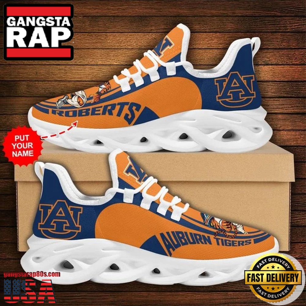 NCAA Custom Name Auburn Tigers Sneaker Unique Design Max Soul Shoes Running Sneakers NCAA Custom Name Auburn Tigers Sneaker Unique Design Max Soul Shoes Running Sneakers