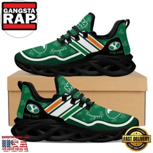 NCAA Custom Name Byu Cougars Logo Saint Patrick'S Day Unique Design Max Soul Shoes Running Sneakers