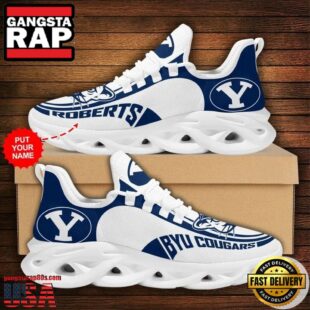 NCAA Custom Name Byu Cougars Sneaker Unique Design Max Soul Shoes Running Sneakers
